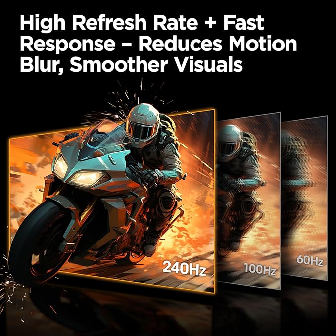 KOORUI 27 inch Gaming Monitor, 240Hz Monitor, 1ms FHD 1080p, Adaptive Sync - Image 2