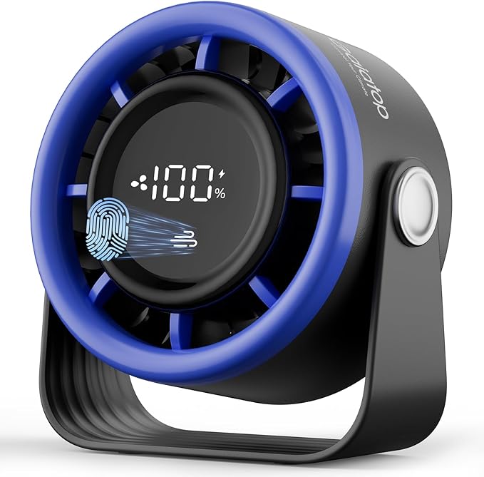 Gaiatop Small Desk Fan Rechargeable, 5in Personal Fan 4000mAh Battery Powered by GAIATOP