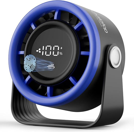 Gaiatop Small Desk Fan Rechargeable, 5in Personal Fan 4000mAh Battery Powered by GAIATOP