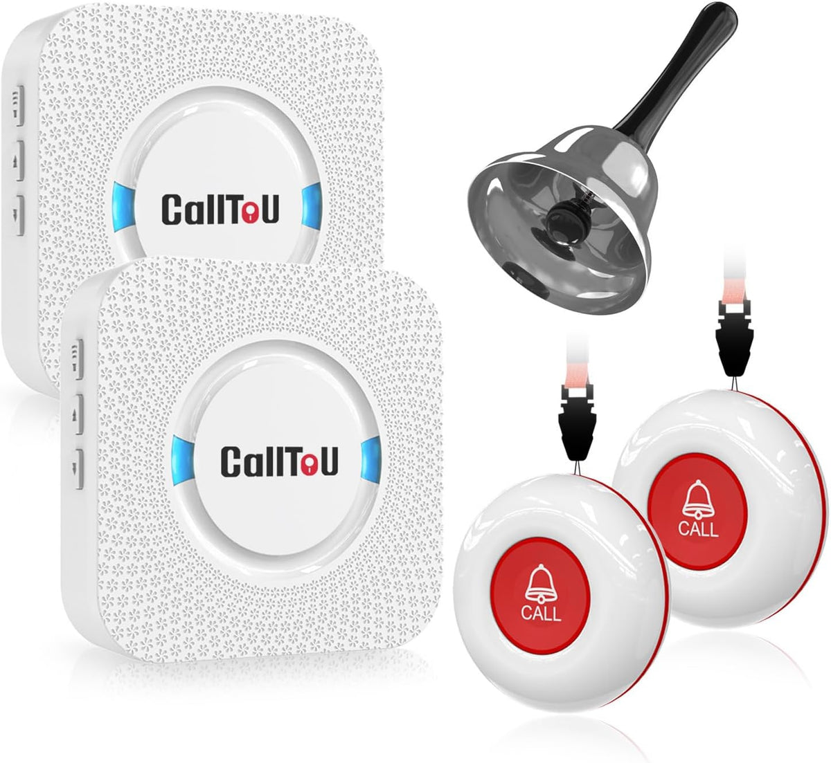 CallToU Wireless Caregiver Pager Smart Monitoring System Alert Buttons Hand