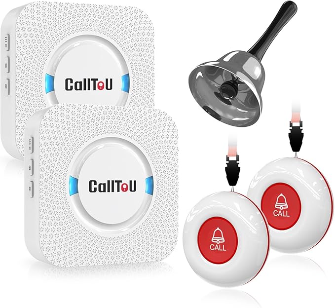 CallToU Wireless Caregiver Pager Smart Monitoring System Alert Buttons Hand by CallToU