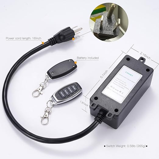 KTNNKG Automatic Remote Vacuum Switch，Load Sensing Outlets, Power Tool/Table - Image 6