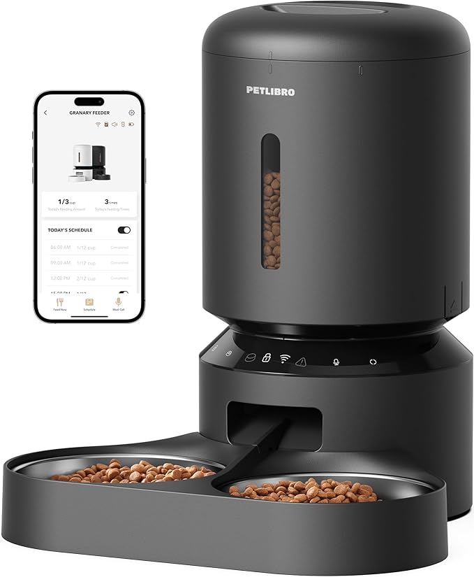 PETLIBRO Automatic Cat Feeder for 2 Cats, 5G&2.4G WiFi Pet Feeders, 5L by PETLIBRO
