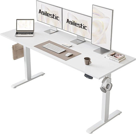 Agilestic Electric Standing Desk, Large 60 x 24 Inches Height Adjustable Desk by Agilestic