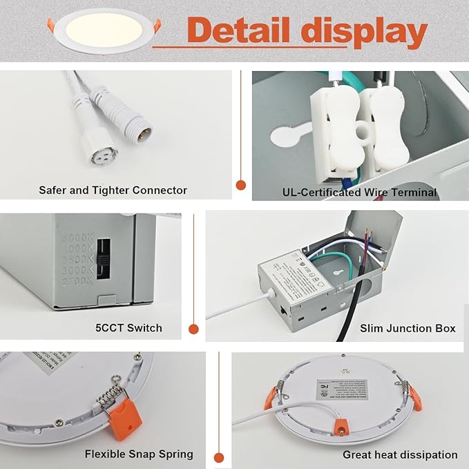 192 Pack 6 Inch Ultra-Thin LED Recessed Ceiling Light - Image 6