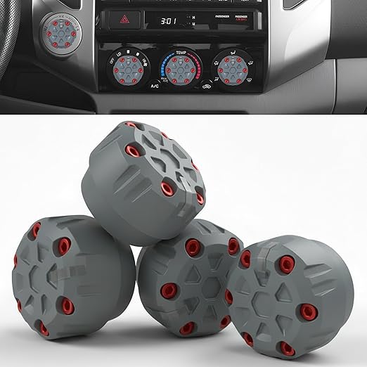 4 Pack - 2nd Gen Tacoma Accessories AC Knob Upgrade - 2005, 2015 Tacoma Climate by DUBBSHARDWARE