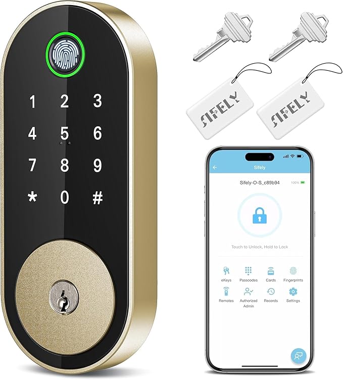 Fingerprint Smart Deadbolt by SifelySmartLocks
