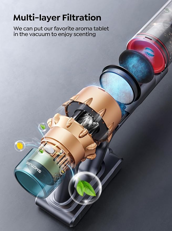 Cordless Vacuum Cleaner, 600W 50KPA 65 Mins Runtime Self-Standing Vacuum - Image 8