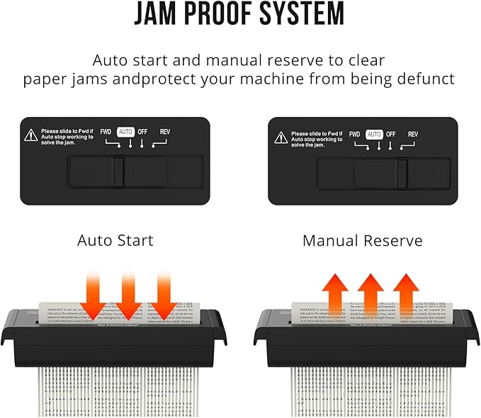 Suntiko Small Paper Shredder for Home, 6 Sheet Strip Cut Paper Shredder Without - Image 7