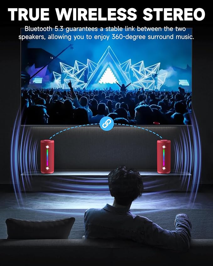 OHAYO Bluetooth Speaker, Portable Wireless, IPX7 Waterproof, Powerful 25W Sound - Image 6