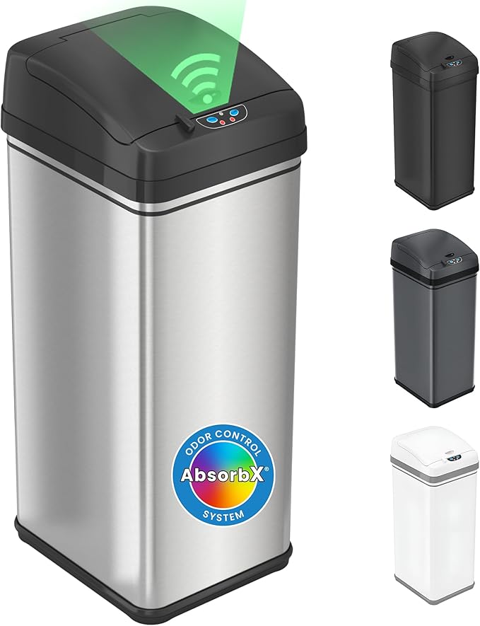 iTouchless 13 Gallon Kitchen Trash Can by iTouchless