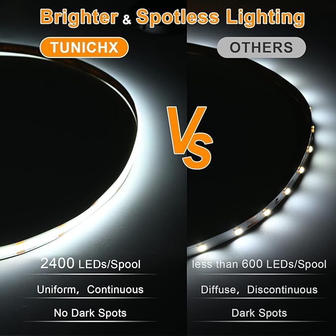 COB LED Strip Lights DC 12V LED Lights Flexible Super Bright LED Strips - Image 3