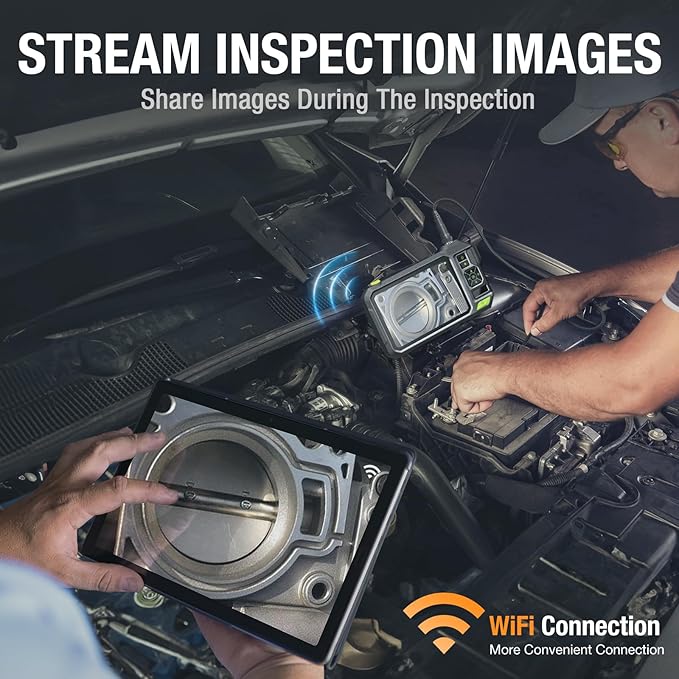 Triple Lens Borescope with 7" IPS Screen, Teslong 1080P HD Industrial Endoscope - Image 6