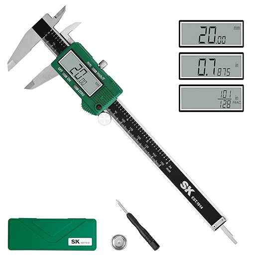 SK 6-Inch Digital Calipers, Vernier Caliper by SKHandTools