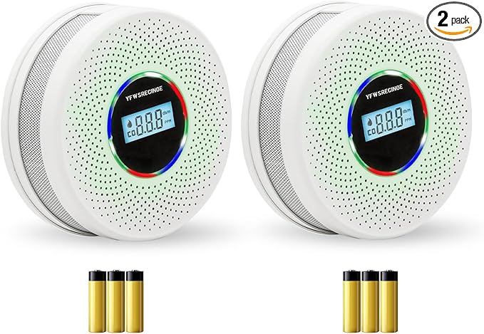 Yfwsrecinoe 2 Pack Upgraded Combination Smoke and Carbon Monoxide Alarm Detector by Unknown