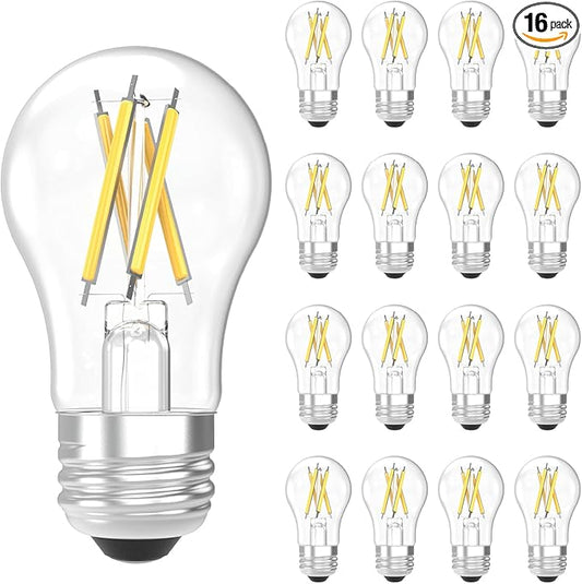 Sunco 16 Pack A15 Light Bulb LED, Edison Style Bulb, Dimmable Vintage Filament by SuncoLighting