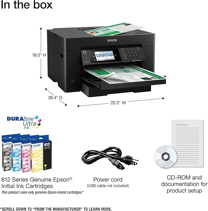 Epson Workforce Pro WF-7820 Wireless All-in-One Wide-Format Printer - Image 5