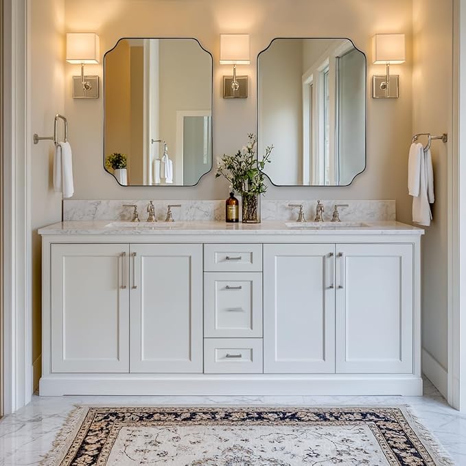 ANDY STAR Chrome Bathroom Mirror, 22x30 Inch Polished Chrome Rectangle Mirror - Image 3