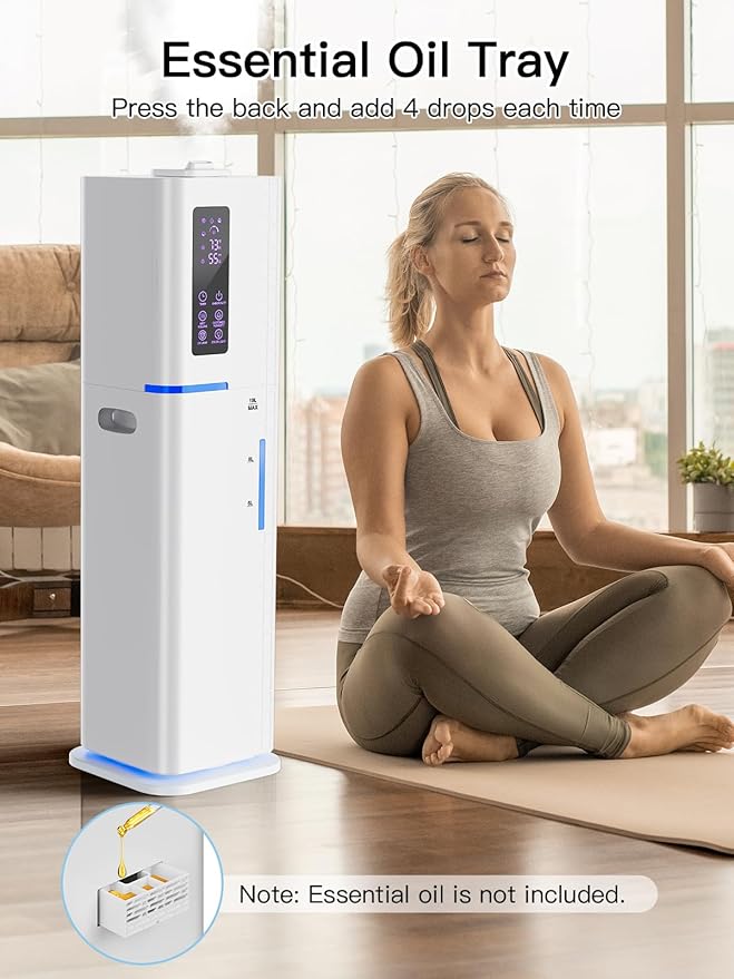 Zeova 10L/2.64Gal Humidifiers for Bedroom, Top Fill Quiet Ultrasonic Cool Mist - Image 7