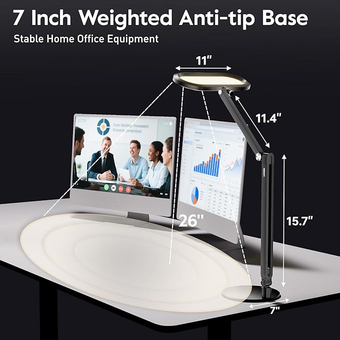 Premium LED Desk Lamp for Home Office – Eye-Caring Double Side Light - Image 6