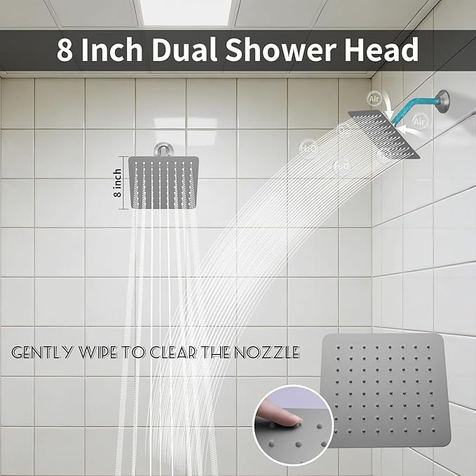 KATAIS Digital Display Shower Fixtures Brushed Nickel Shower System - Image 3