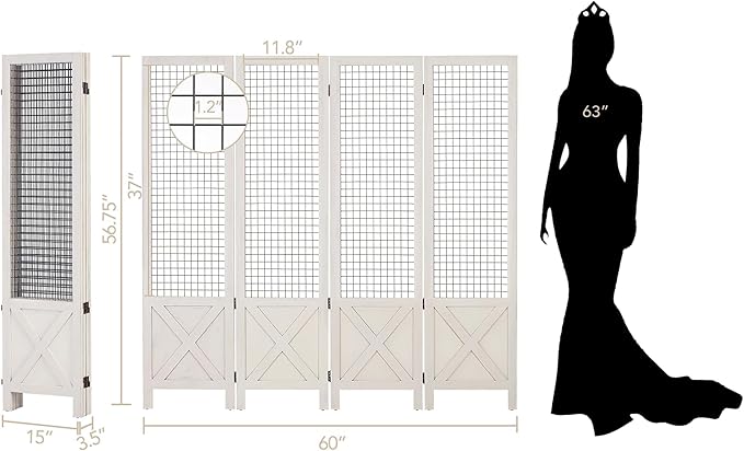 Wnutrees 4 Panel Gridwall Display, Portable Freestanding Display Board - Image 6