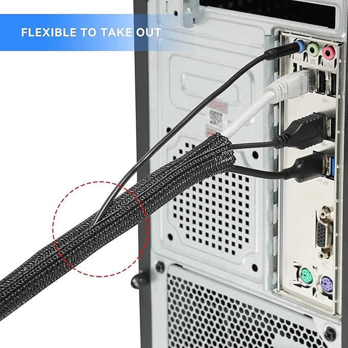 AGPTEK Cable Sleeve Cover, 10ft - Image 5
