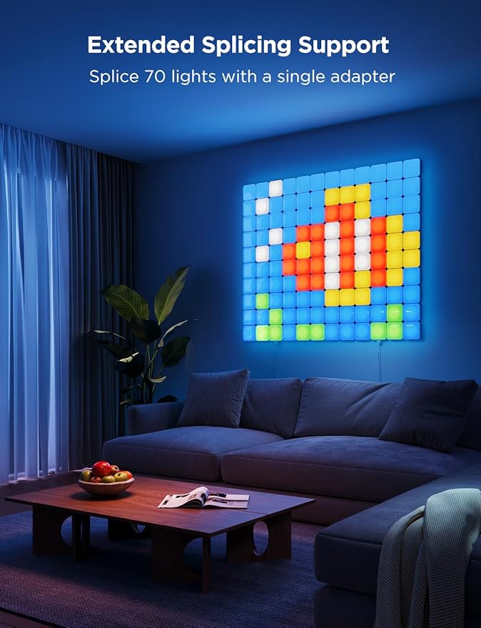 Govee Mini Panel Lights, RGBIC LED Wall Panels, Smart DIY Cube Wall Light - Image 4
