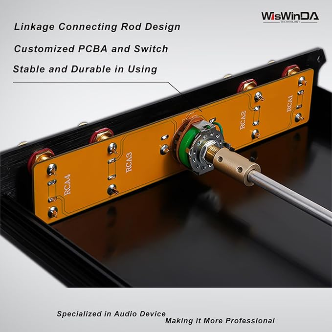 4-in 1-Out Pro RCA Audio Switch Box Audio Converter 4 Channels 1-in 4-Out HiFi - Image 5