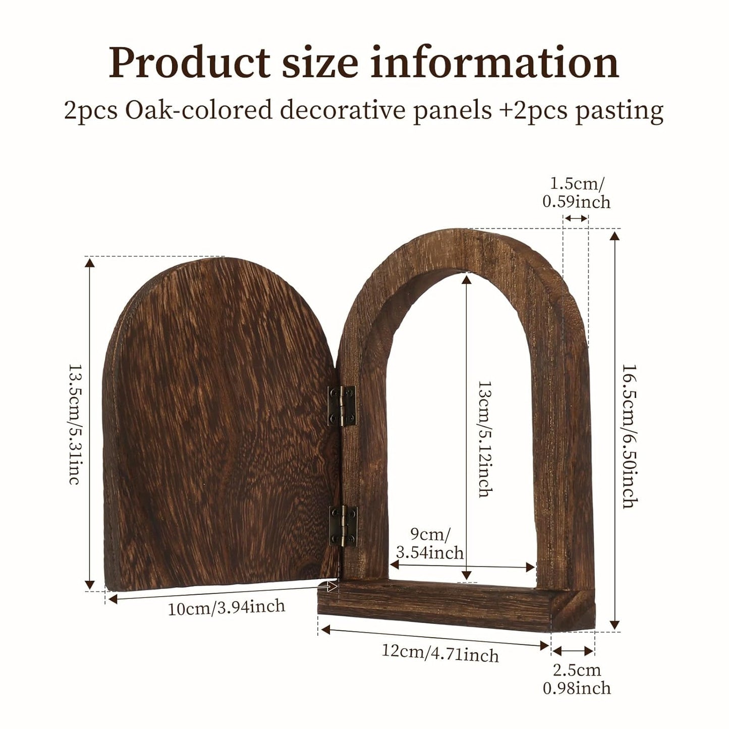 2 Pack Fairy Door Outlet Covers, Wooden Outlet Covers, Wood Door Shape Romantic Fairy Doors Outlet Cover Plate, No Drilling Outlet Cover Plates, Decorative Wall Outlet Cover for Children and Pets