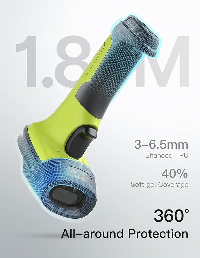 Inateck 2D Barcode Scanner, Wireless Bluetooth QR Code Scanner - Image 8