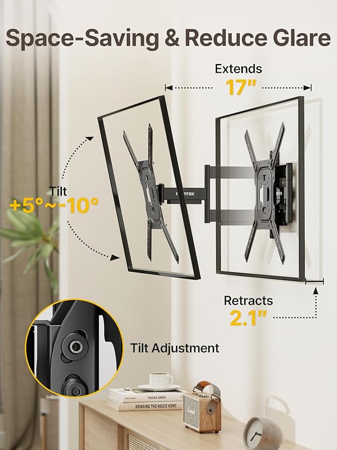 monTEK Full Motion TV Wall Mount - Image 6