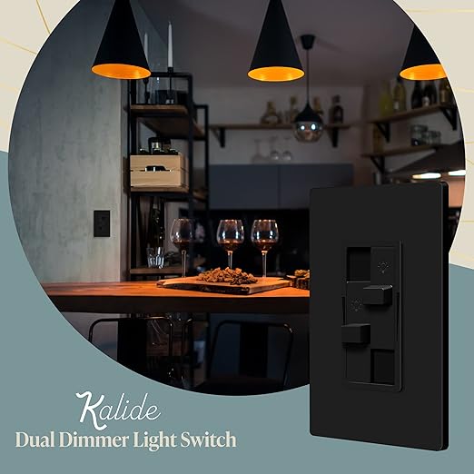 TOPGREENER Kalide Dual Load Dimmer Light Switch, Double LED Dimmer Switch - Image 2