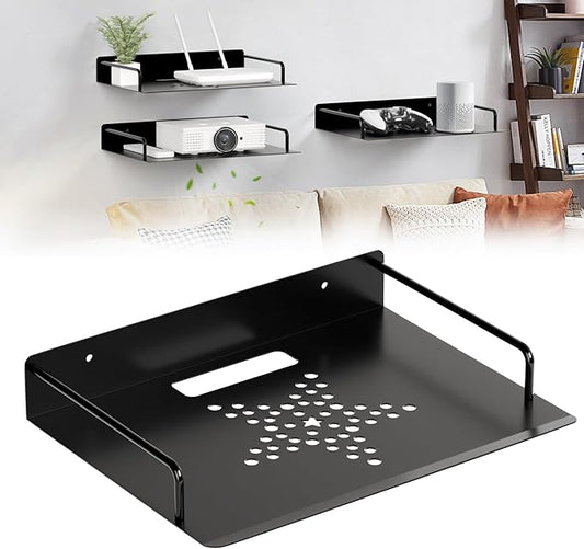 Projector Shelf, Floating Entertainment Center Shelves，DVD Player&Under Tv Wall by MEEMENG