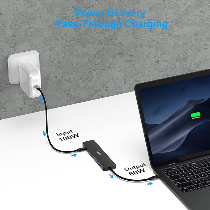 BENFEI USB C HUB 7-in-1, USB-C HUB Multiport Adapter - Image 7