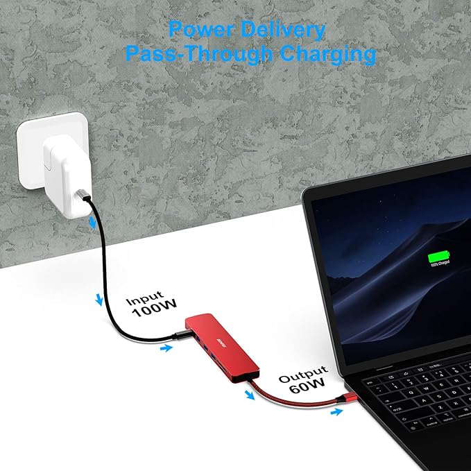 BENFEI USB C HUB 7-in-1, USB-C HUB Multiport Adapter - Image 7