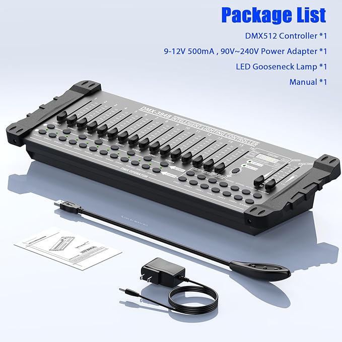 Wiwreenm DJ Controller 384CH Fog DMX-512 DJ Controller Support 30 Banks 8 - Image 8