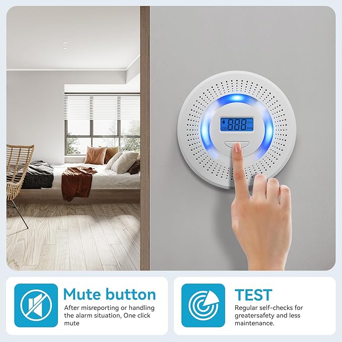 Smoke Detector Carbon Monoxide Gas Alarm, Fire Carbon Monoxide Detector 2 in 1 - Image 7