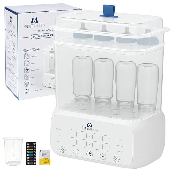 Mammy Bunny 3-in-1 Baby Bottle Sterilizer and Dryer – 6 Smart Modes by MammyBunny