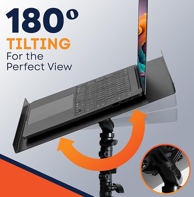 Prozipy Laptop & Projector Tripod Stand Adjustable Height 26 to 51” Wheely - Image 3