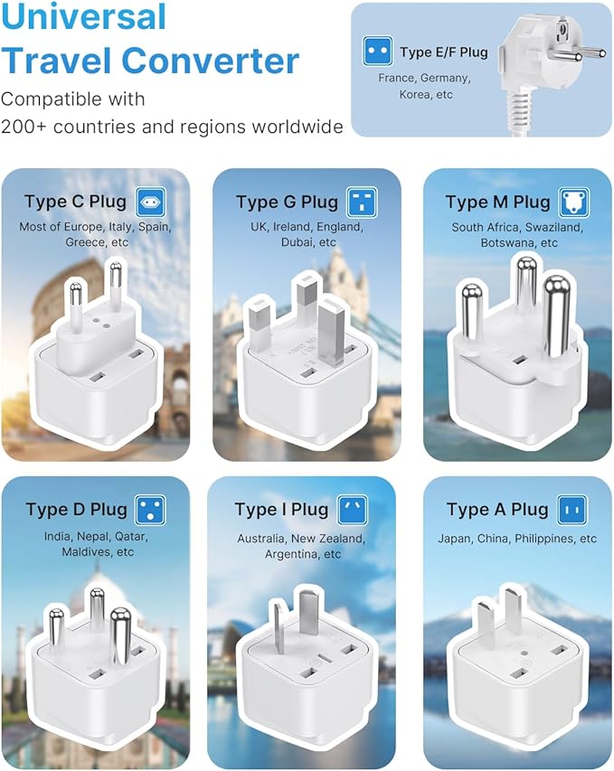 220V to 110V Voltage Converter, VINTAR 2000W Universal Travel Adapter Voltage - Image 5