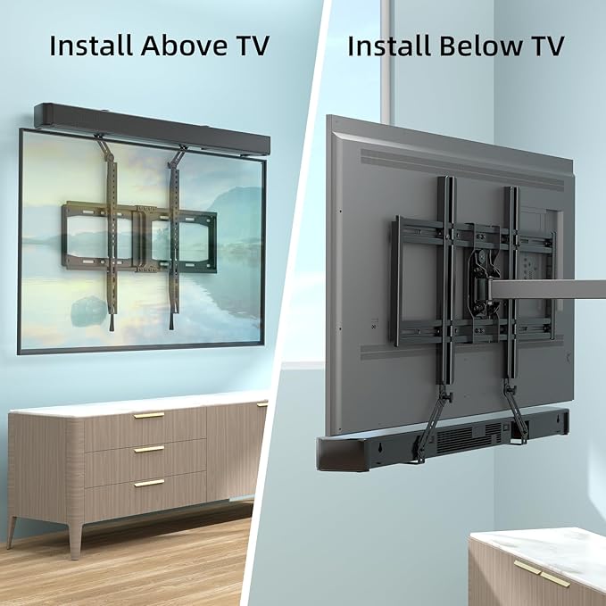 HCMOUNTING Soundbar Mount Bracket, Sound Bar Mounts Under TV or Above TV Fits - Image 6