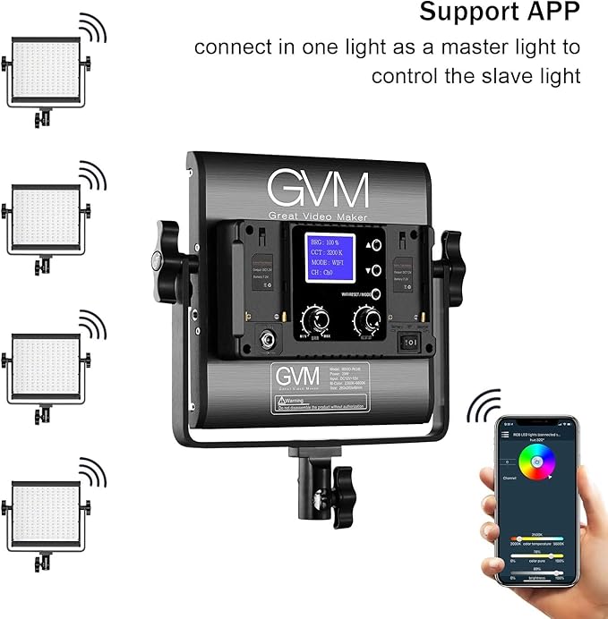 GVM RGB LED Video Lighting Kit, 800D Studio Video Lights - Image 7