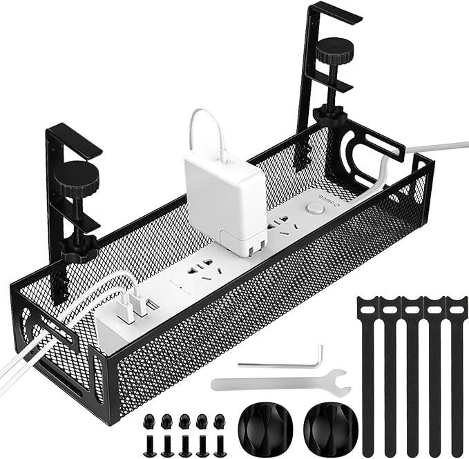 Under Desk Cable Management Tray, Cable Management Under Desk No Drill by Unknown