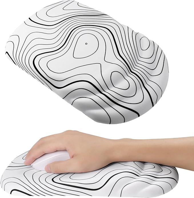 Mouse Pad Wrist Wrist Rest, Comfortable Memory Foam Wrist Rest, Non-Slip PU Base by KEPUTAIER