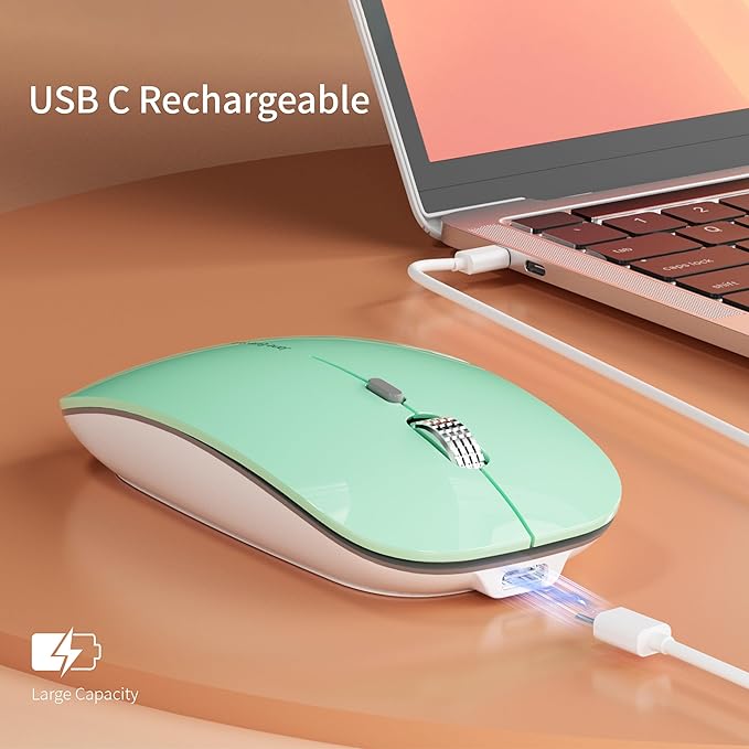 Uciefy Q5 Slim Rechargeable Wireless Mouse, 2.4G Portable Optical Silent Ultra - Image 3
