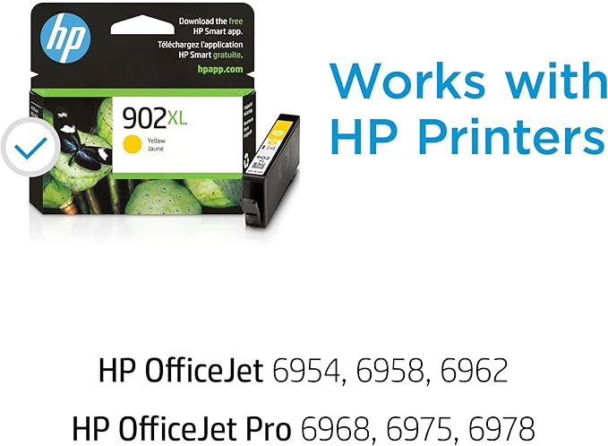HP 902XL Yellow High-Yield Ink Cartridge | Works OfficeJet 6950, 6960 Series - Image 2