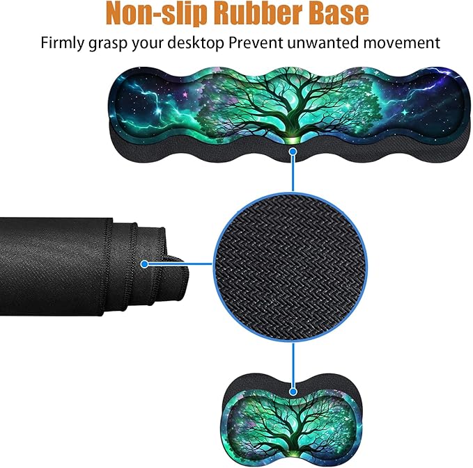 4 in 1 Ergonomic Keyboard Wrist Rest & Mouse Pad Wrist Rest Set, Large XXL - Image 4