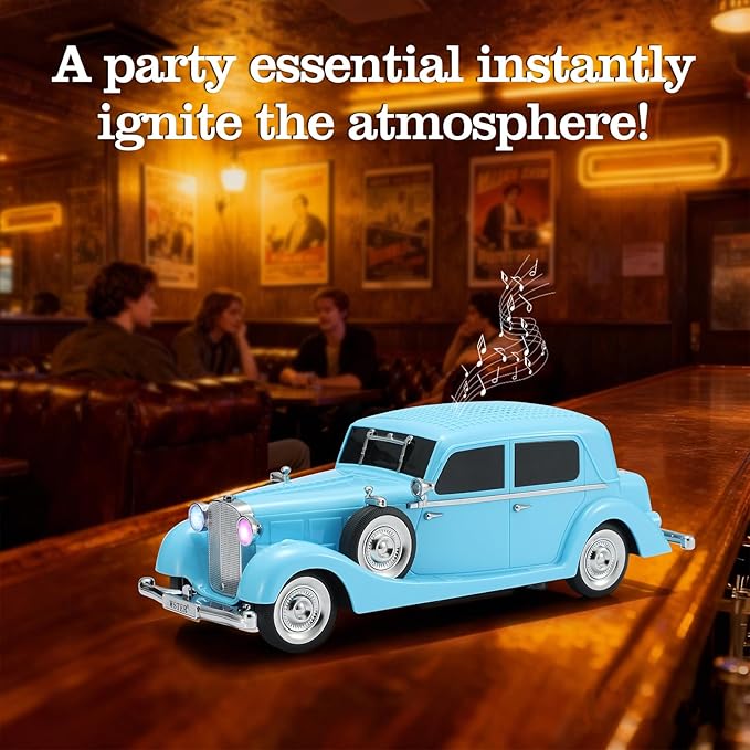 WSTER Vintage Car Bluetooth Speaker, Retro Classic Model - Image 6