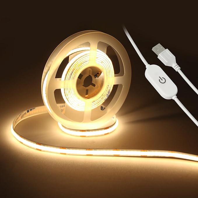 UVTaoYuan Led Strip Lights 5V USB 6.56ft/2m 640 LEDs Touch stepless Dimmable by UVTaoYuan
